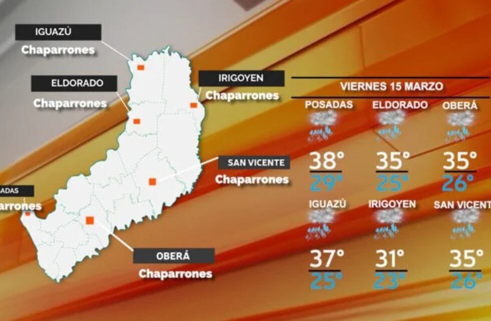 Posibles chaparrones y tormentas aisladas para este viernes en Misiones