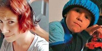 Magdalena Espósito, madre de Lucio Dupuy, filmándose mientras su hijo llora.