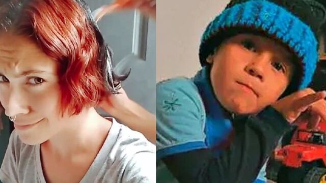 Magdalena Espósito, madre de Lucio Dupuy, filmándose mientras su hijo llora.