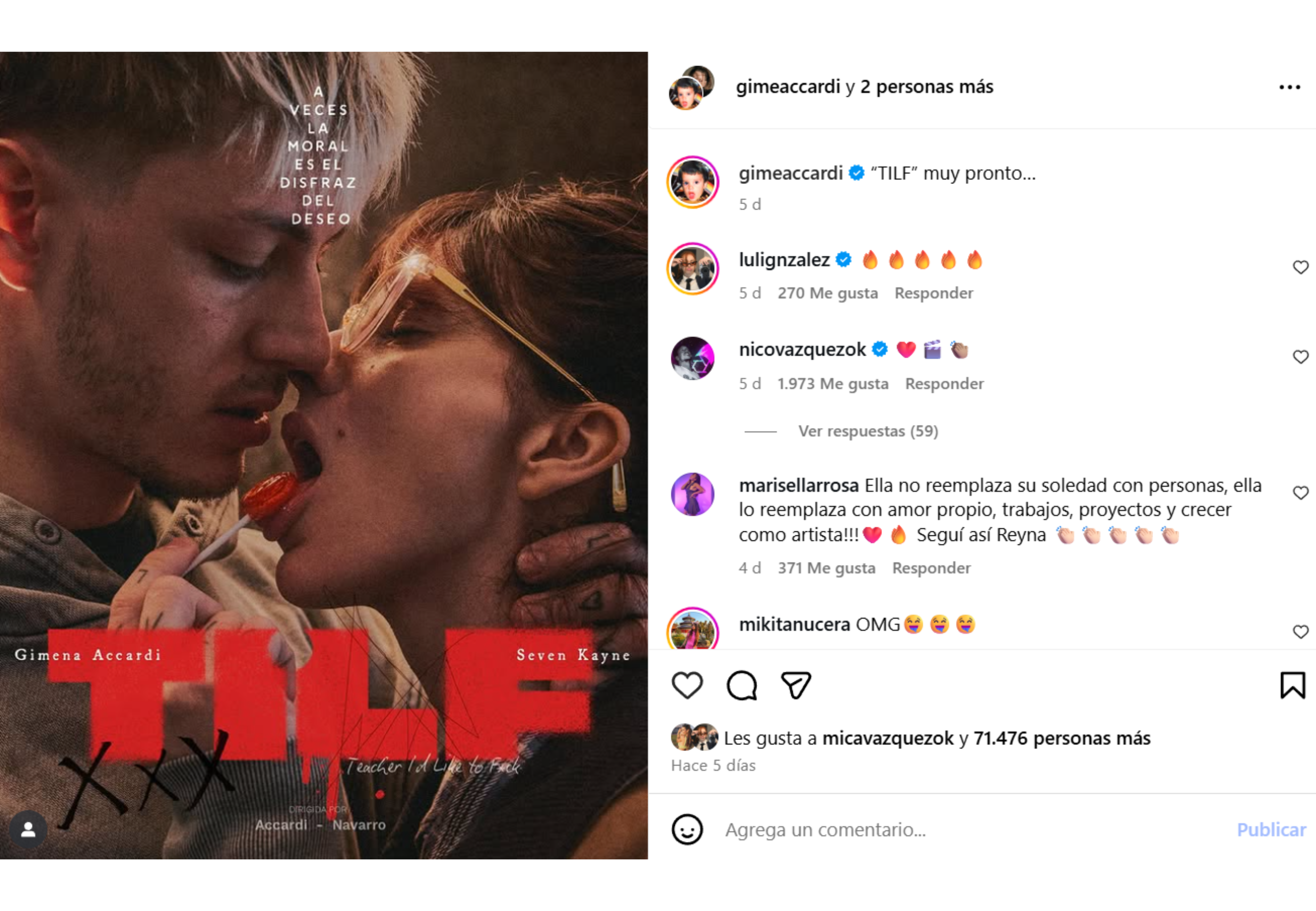 El nuevo proyecto de Gimena.