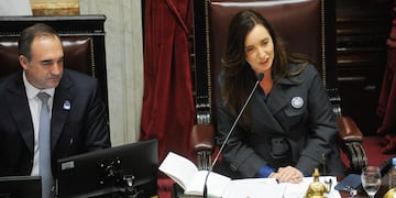 La vicepresidenta Victoria Villarruel presidirá la sesión por la Ficha Limpia (Foto: Federico López Claro)