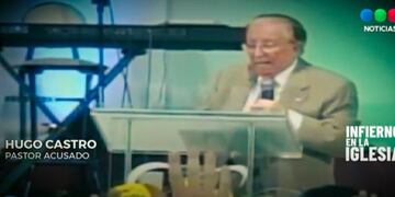 Hugo Caupolican Castro Rojas, pastor de un templo de San Isidro, estaba prófugo de la Justicia -acusado por abuso sexual- y fue detenido en una clínica de Godoy Cruz. (Imagen de TV / Telefé)