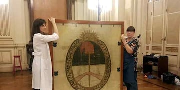 La Bandera Nacional de la Libertad Civil, histórico paño de más de 200 años que se conserva en Jujuy.