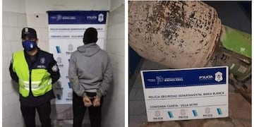 Robó 2 baldes y una hormigonera.