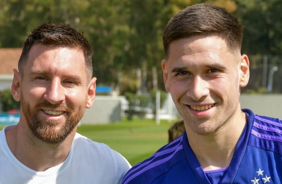 Talleres publicó la foto de una de las figuras de su plantel con Lionel Messi