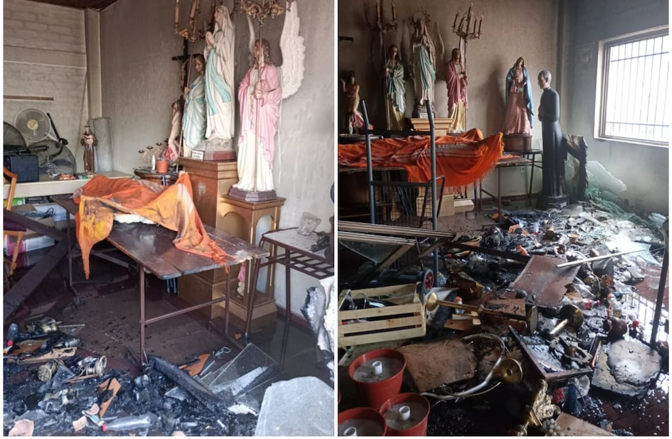 Detuvieron a un hombre después de prender fuego una iglesia en Guaymallén: “En la cárcel me dan de comer”