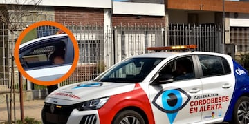 El video con un guardia de Ojos en Alerta durmiendo dentro de una unidad.