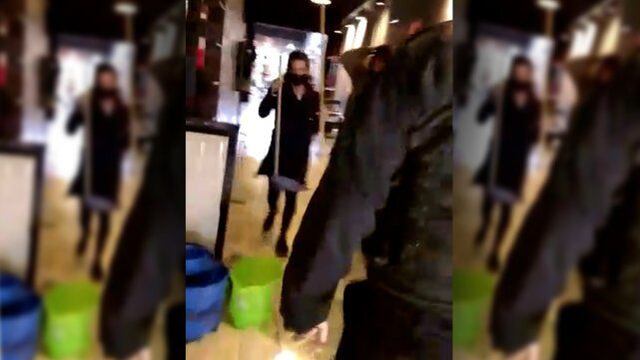 En el local de Gorriti al 300 filmaron la irrupción de la Policía. (Captura de video)