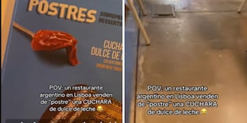 En Portugal venden como postre gourmet una cuchara de dulce de leche: cuánto cobran
