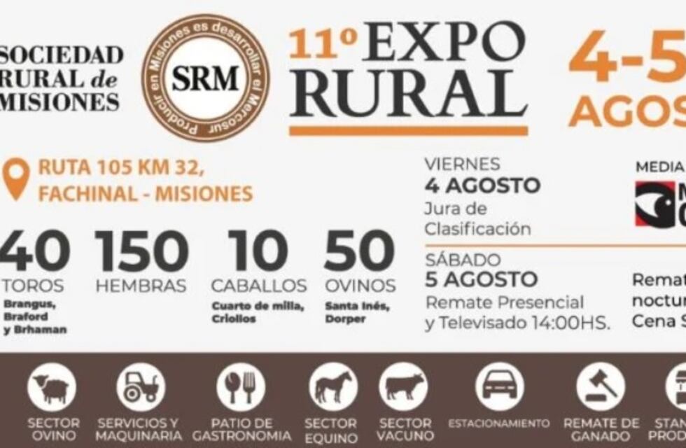 Todo listo para disfrutar de una nueva edición de la Expo Rural de Misiones