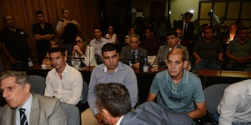 Los policías Gabriel Alejandro Issasi (41), Fabián Andrés López (48) y Juan José Nieva (37), autores del crimen de Lucas González.