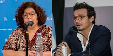 Carla Vizzotti, ministra de Salud de la Nación - Gastón Morales, presidente de Cannava SE.