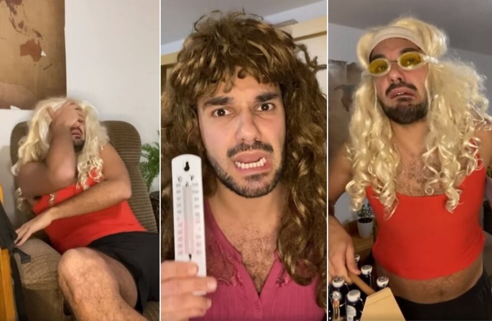 El influencer sanjuanino que advierte con humor de la ola de calor desde Alemania