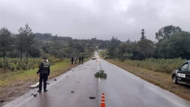 Trágico accidente vial en Salto Encantado: un motociclista fallecido.