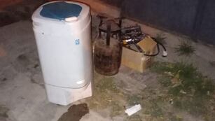 El material descartado por el ladrón