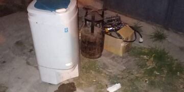 El material descartado por el ladrón