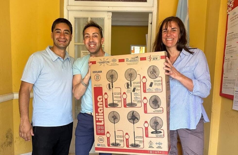 El Consejo Escolar entregó ventiladores a las escuelas 7, 14 y 18