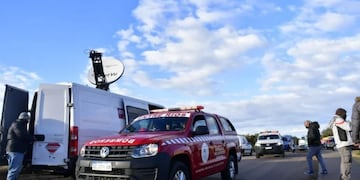 Las fuerzas que buscan a Guadalupe Lucero comienzan sus tareas de restrillaje en zonas descampadas cercanas a la vivienda donde desapareción la niña. Gentileza