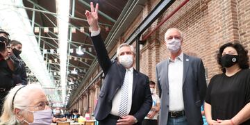 Alberto Fernández encabezó un acto en Lanús.