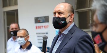 El gobernador de Santa Fe, Omar Perotti, inauguró nuevas dependencias del 107 en la ciudad capital. (@omarperotti)