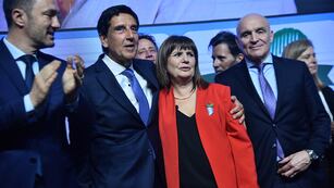 Patricia Bullrich junto a Carlos Melconian, su referente en economía. (Pedro Castillo / La Voz)