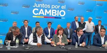 La presidenta del PRO, en el búnker sanjuanino.