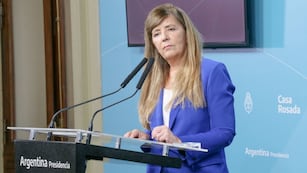 Gabriela Cerruti este jueves en conferencia de prensa.