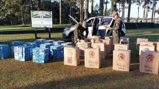 Incautan contrabando de cigarrillos en Bernardo de Irigoyen.