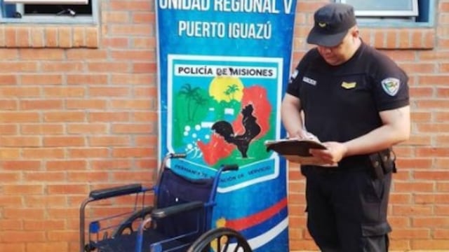 Wanda: recuperan una silla de ruedas que había sido sustraída.