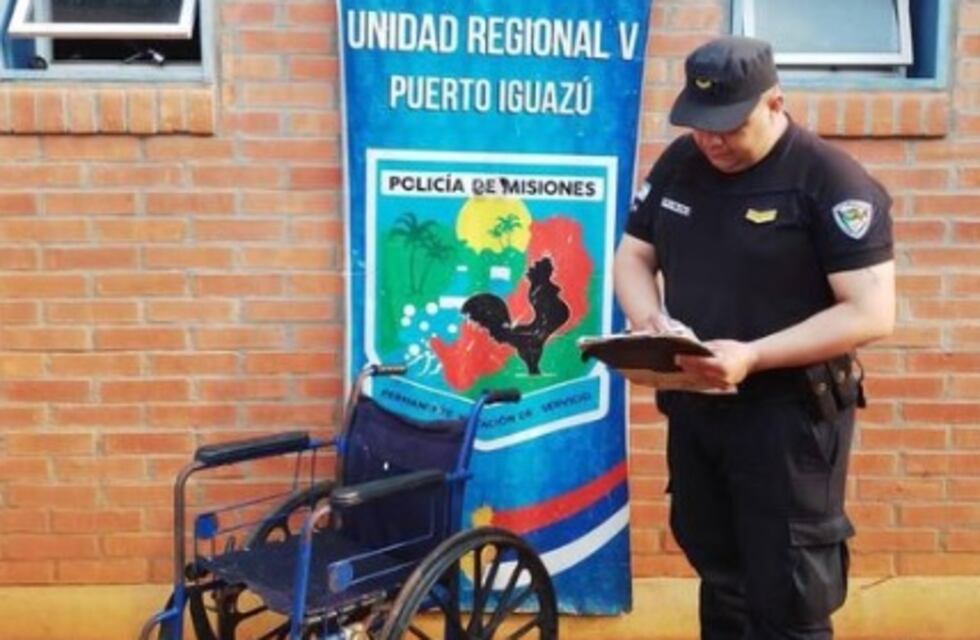 Wanda: recuperan una silla de ruedas que había sido sustraída