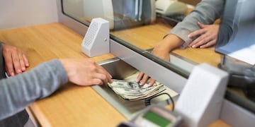 Empleados bancarios en Argentina.