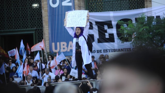 Marcha universitaria por la educación pública en CABA. (Federico López Claro/Clarin)