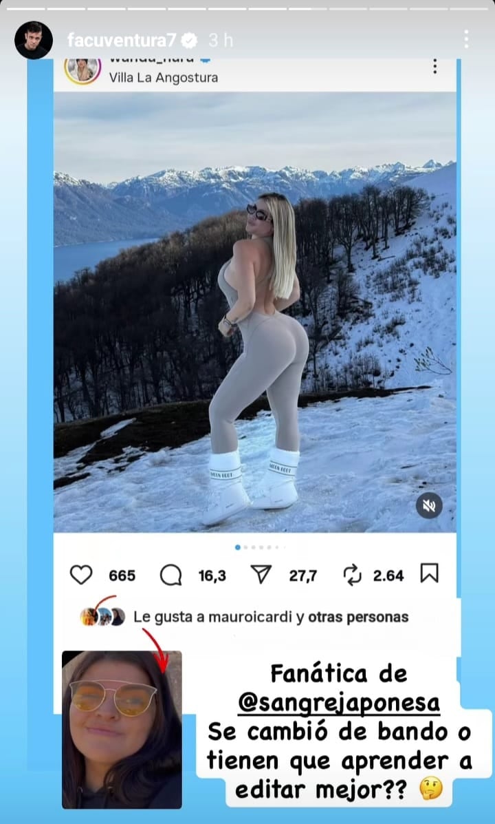 Facu Ventura se metió en la nueva polémica de Wanda Nara.