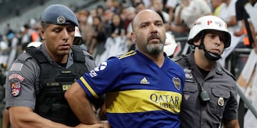 Leandro Germán Ponzo, el hincha de Boca que hizo gestos racistas hacia los aficionados del Corinthians.