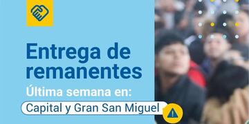 La convocatoria es para residentes de la Capital y el Gran San Miguel de Tucumán, en el ex Predio Ferial Norte.