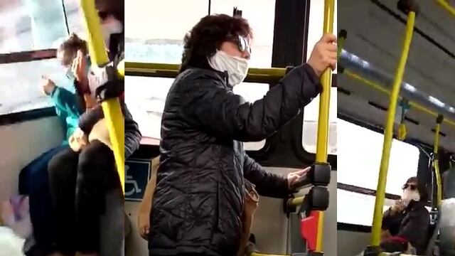 El conflicto se produjo este miércoles a bordo de un ómnibus de la línea 112 negra. (@anytramontini)