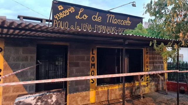 La pizzería y lomitería que se incendió en Nueva Italia.