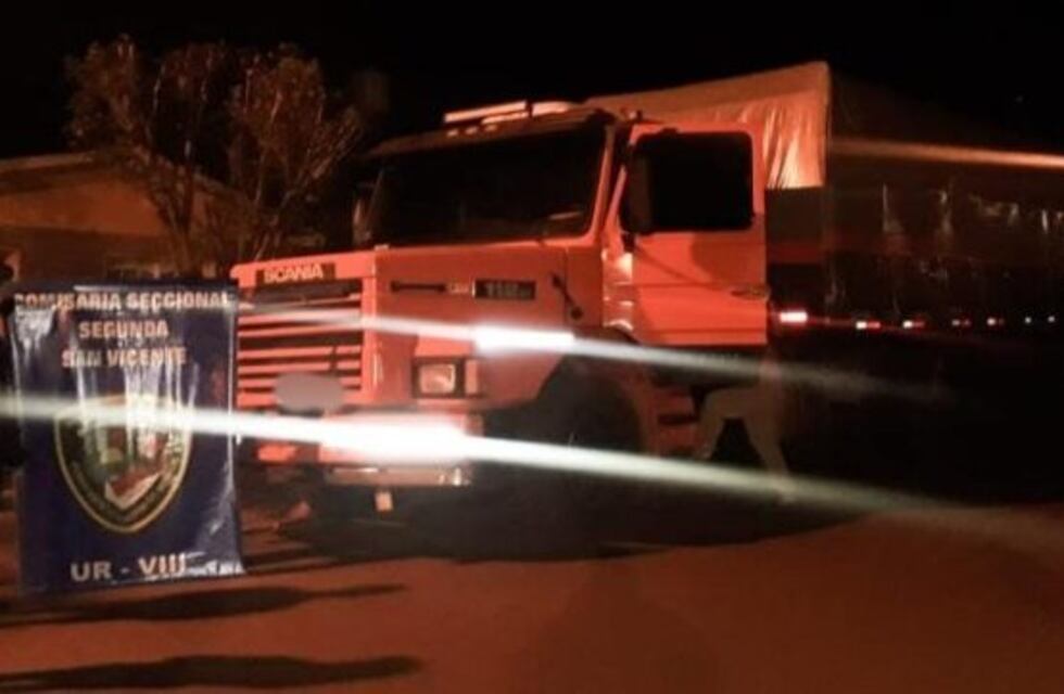 Secuestran camión con granos ilegales en San Vicente