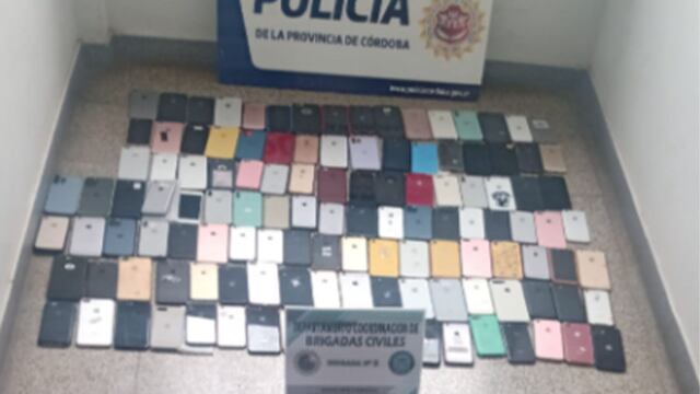 Se trata de 178 celulares de alta gama. (Policía)