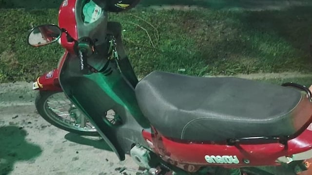 Accidente en motocicleta.