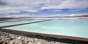 Uno de los yacimientos de carbonato de lito existentes en la provincia de Jujuy, República Argentina.