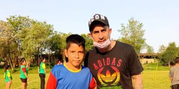 Daniel “Rolfi” Montenegro visitó Eldorado y brindó una clínica de fútbol.