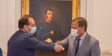 El gobernador Rodolfo Suarez recibió al embajador de Italia, Giuseppe Manzo.