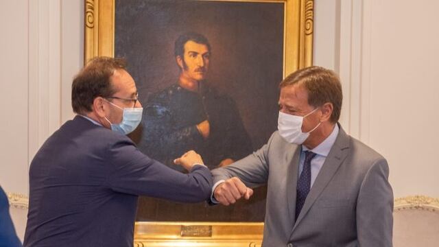 El gobernador Rodolfo Suarez recibió al embajador de Italia, Giuseppe Manzo.