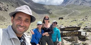 Falcón junto a su familia.