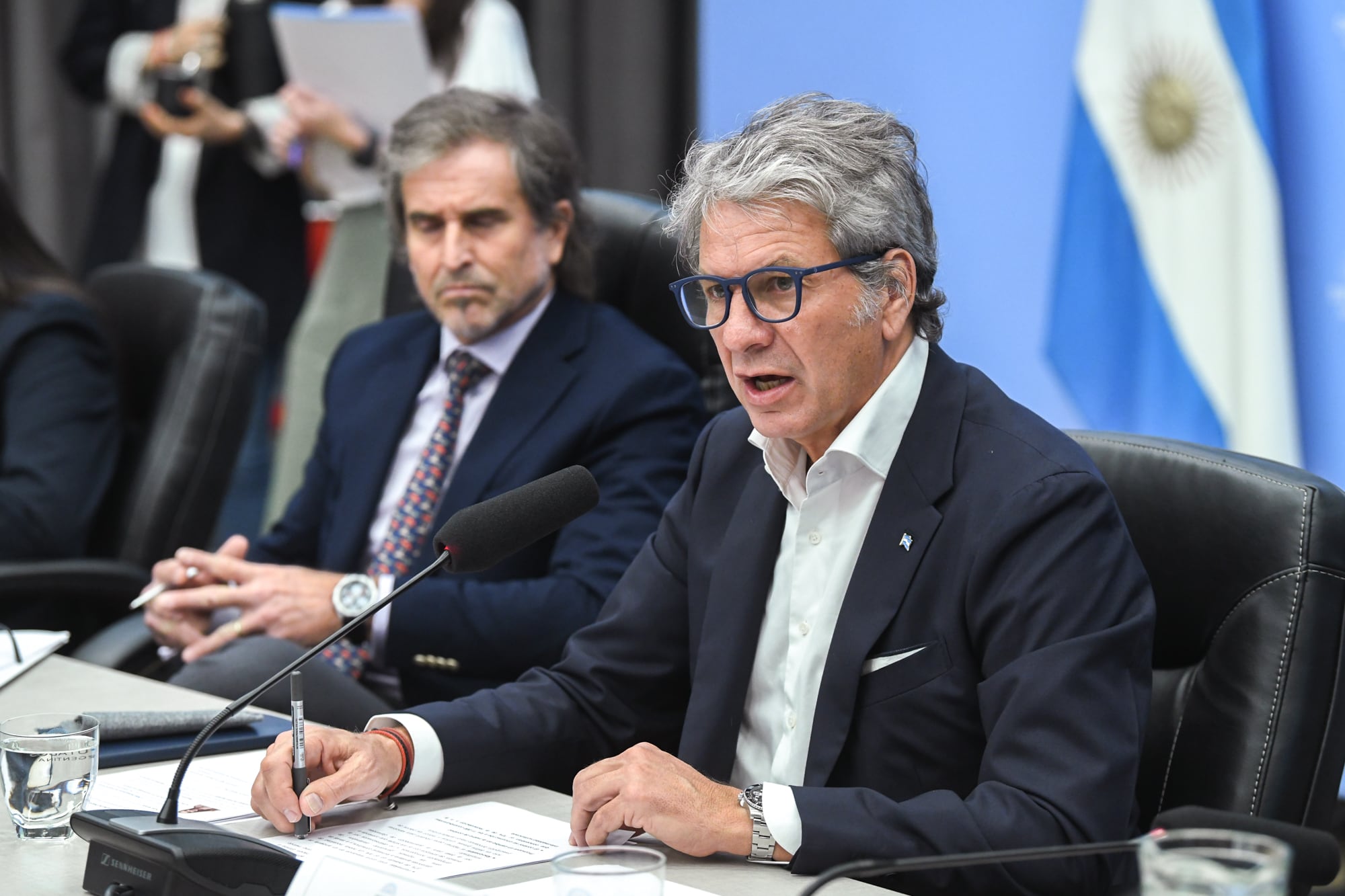 El titular de ARCA, Juan Pazo, en la Comisión de Presupuesto y Hacienda (Foto: HCDN)