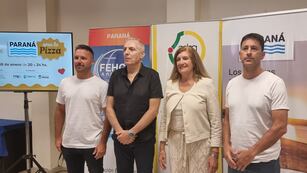 Rosario Romero estuvo en el lanzamiento de la Noche de las Pizzas en Paraná.