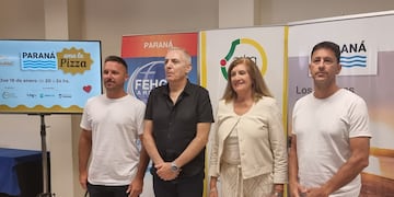 Rosario Romero estuvo en el lanzamiento de la Noche de las Pizzas en Paraná.