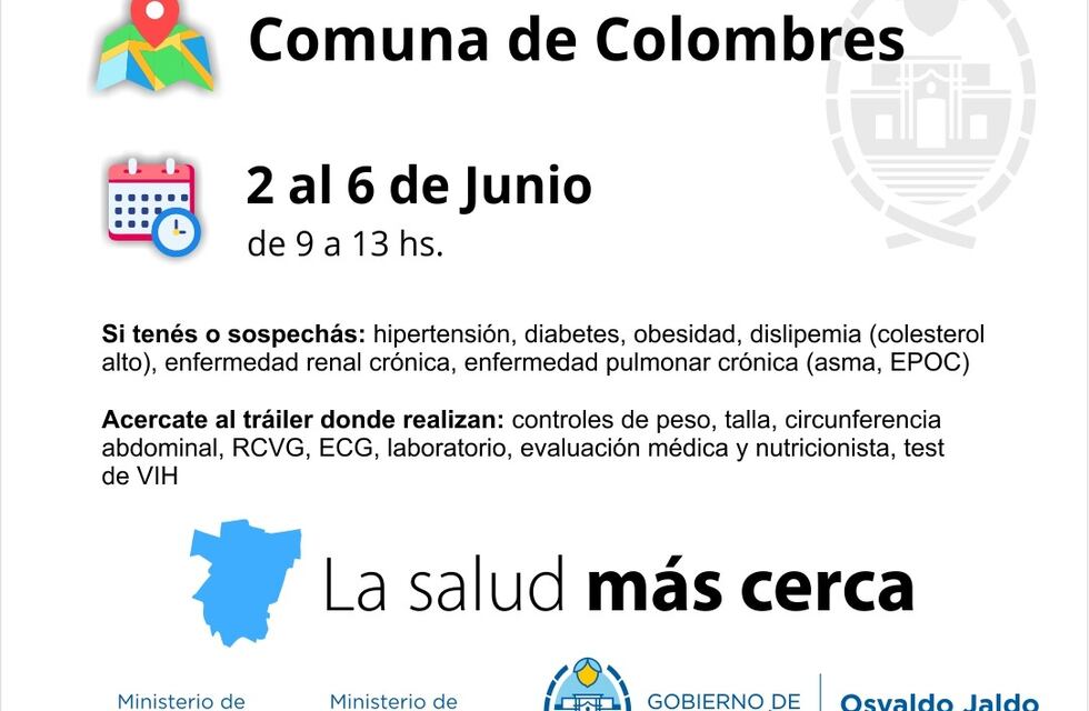 Colombres recibe al tráiler de enfermedades crónicas
