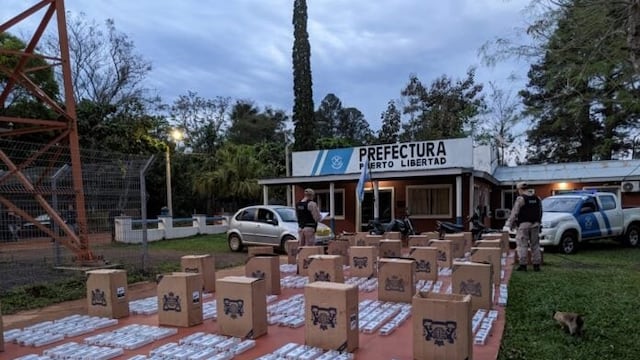 Incautan en Puerto Libertad una millonaria carga de cigarrillos de contrabando.